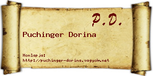 Puchinger Dorina névjegykártya